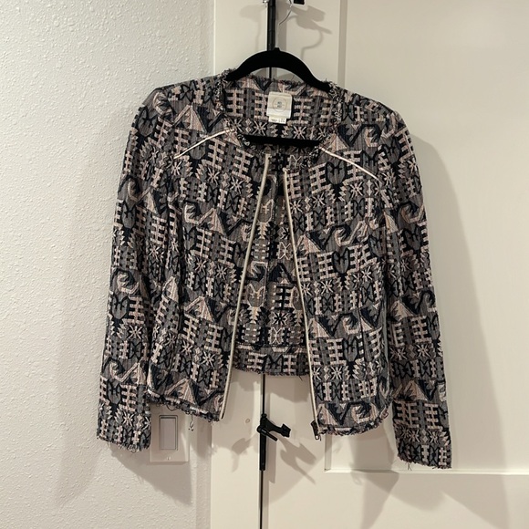 Anthropologie raw edge pattern jacket by Hei Hei - Picture 4 of 7